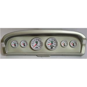 61-66 Ford Truck Silver Dash Carrier w/Auto Meter NV Gauges