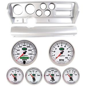 70-72 GTO Silver Dash Carrier w/Auto Meter NV Gauges