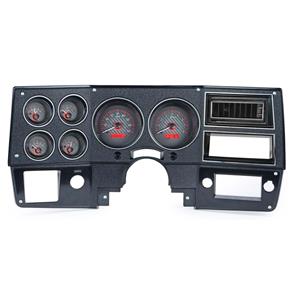 Dakota Digital 73-87 Chevy Truck VHX System, Carbon Fiber Face - Red Display