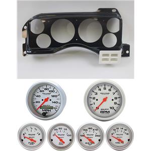 87-89 Mustang Carbon Dash Carrier w/ Auto Meter Ultra Lite Electric Gauges