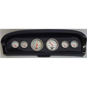 61-66 Ford Truck Carbon Dash Carrier w/Auto Meter Ultra Lite Electric Gauges