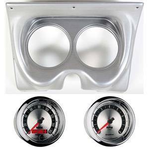 67 68 F Body Silver Dash Carrier w/Auto Meter 5" American Muscle Gauges