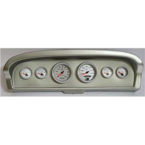 61-66 Ford Truck Silver Dash Carrier w/ Auto Meter Ultra Lite II Gauges