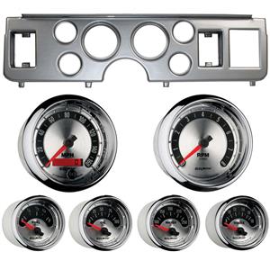 79-86 Mustang Silver Dash Carrier w/ Auto Meter American Muscle Gauges