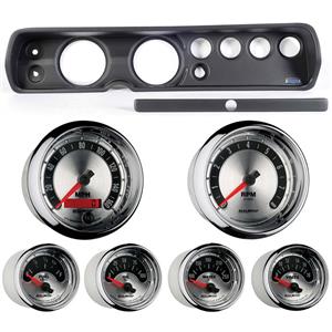 64 Chevelle Black Dash Carrier w/ Auto Meter 5"  American Muscle Gauges