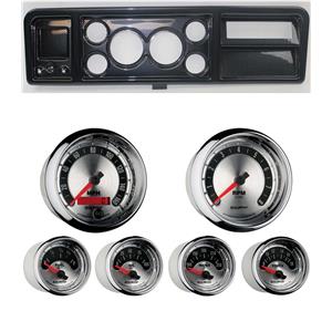 73-79 Ford Truck Carbon Dash Carrier w/ Auto Meter 3-3/8" American Muscle Gauges