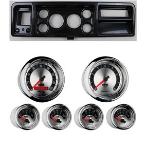 73-79 Ford Truck Carbon Dash Carrier w/ Auto Meter 3-3/8" American Muscle Gauges