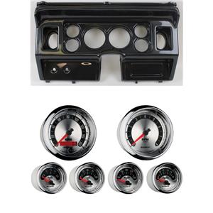 80-86 Ford Truck Carbon Dash Carrier w/ Auto Meter 3-3/8" American Muscle Gauges