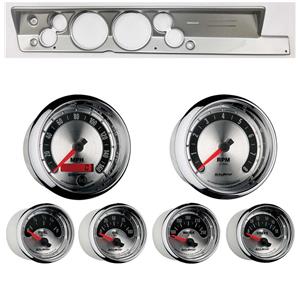 67-69 Barracuda Silver Dash Carrier w/ Auto Meter 5" American Muscle Gauges