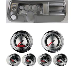 69 Chevelle Silver Dash Carrier w/ Auto Meter 3-3/8" American Muscle Gauges
