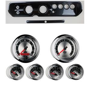 64 Chevelle Carbon Dash Carrier w/ Auto Meter 3-3/8" American Muscle Gauges