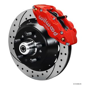 Wilwood 64-72 Chevelle A-Body Front Disc Big Brake Kit 14" Drilled Rotor Red