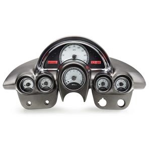 1958-62 Chevy Corvette VHX System, Satin Alloy Style Face, Red Display