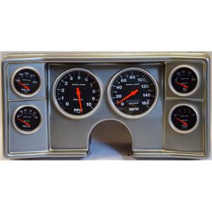 78-81 Chevy G Body Silver Dash Carrier w/ Auto Meter Sport Comp Electric Gauges