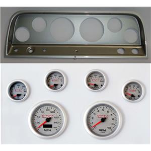 65-66 Chevy Truck Silver Dash Carrier Concourse Silver Gauges