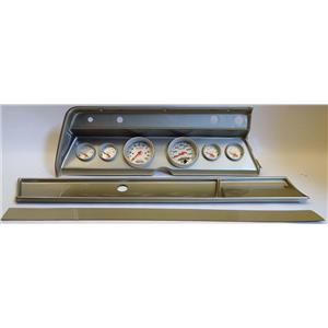 67 Chevelle Silver Dash Carrier w/ Auto Meter Ultra Lite Electric Gauges