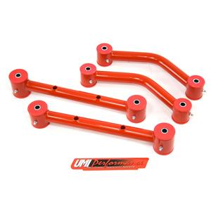 UMI Performance 71-75 Vega H-Body Rear Control Arms Upper & Lower Red