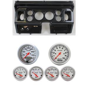 80-86 Ford Truck Carbon Dash Carrier w/ Auto Meter Ultra-Lite Electric Gauges
