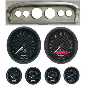 61-66 Ford Truck Silver Dash Carrier w/ Auto Meter GT Gauges