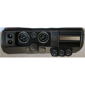 68 Chevelle Black Dash Carrier w/ Auto Meter 5" Carbon Fiber Gauges No Astro
