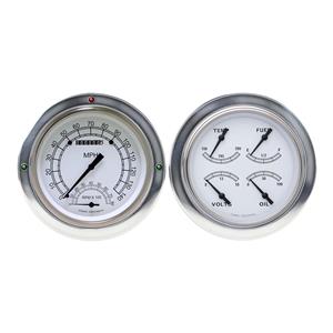 1954-1955 Chevrolet Chevy Truck Direct Fit Gauge Classic White CT54CW62