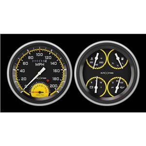1951-1952 Chevrolet Chevy Direct Fit Gauge Auto Cross Yellow CH51AXY62