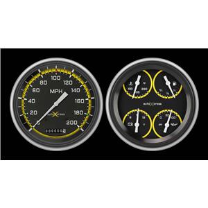 1951-1952 Chevrolet Chevy Direct Fit Gauge Auto Cross Yellow CH51AXY52
