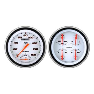 1951-1952 Chevrolet Chevy Direct Fit Gauge Velocity White CH51VSW62