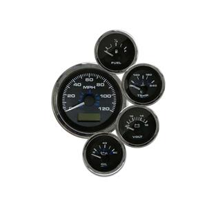 EMS ELITE 5 GAUGE KIT GPS Speedometer Chevy Fuel Gauge Black MSEI-703BK