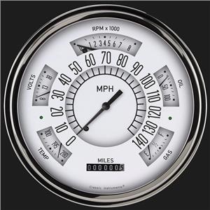 1949-1950 Chevy Classic Line Direct Fit Gauge White CH49W