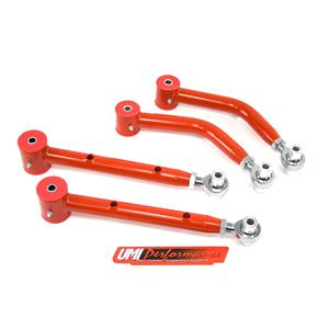UMI 71-75 Vega Rear Control Arms Adjustable Rod Ends Upper & Lower Red