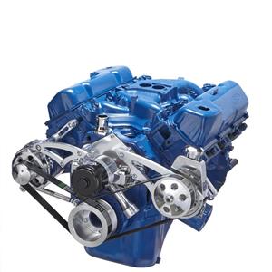 Ford 351C Serpentine System - Power Steering & Alternator, Electric Water Pump - All Inclusive