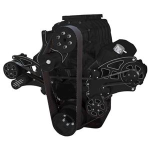 Black Diamond Serpentine System Big Block Chevy Supercharger - AC, Power Steering, Alternator & EWP