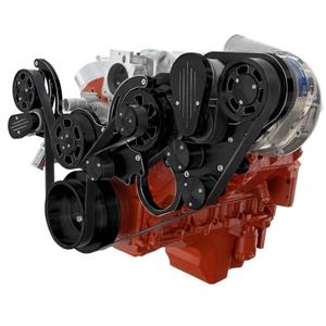 Black Diamond Chevy LS Engine Mid Mount Serpentine Kit - ProCharger - Alternator Only