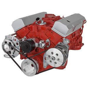 CVF Racing Chevy Small Block V-Belt System - Alternator & Power Steering, EWP