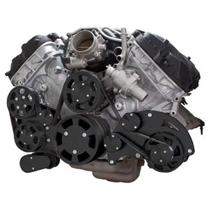 Stealth Black Serpentine System for Ford Coyote 5.0 - Alternator & Power Steering - All Inclusive