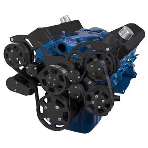 Black Serpentine System for 289, 302 & 351W - Power Steering & Alternator - All Inclusive