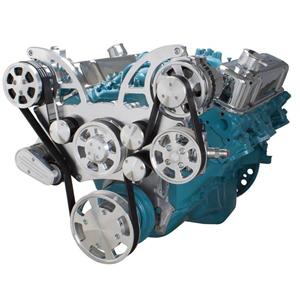 Pontiac Serpentine System for 350-400, 428 & 455 V8 - AC, Power Steering & Alternator