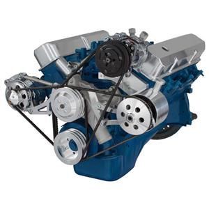 CVF Racing Ford 390 V-Belt System - AC, Alternator & Power Steering  with Ford Pump