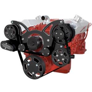 Black Diamond Serpentine System SBC 283-350-400 - AC, Power Steering & Alternator & EWP