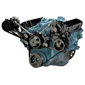 CVF Racing Black Pontiac Serpentine Conversion - AC, Power Steering  & Alternator