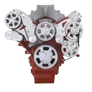 Chevy LS High Mount Serpentine Kit - Standard Rotation WP - AC, Alternator & Power Steering