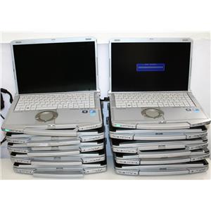 10x Lot Panasonic Toughbook CF-F8 CF-F9 Intel i5 Core 2 Duo REPAIR AS IS Low Hrs