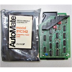 RELIANCE AUTOMATE 31C342 FREQUENCY INPUT CARD MODULE, PLC PROGRAMMABLE LOGIC