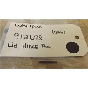 WHIRLPOOL WASHER 912678 LID HINGE PIN (NEW)