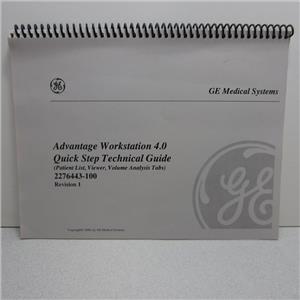 GE Medical Systems Advantage Workstation 4.0 Quick Step Guide 2000 Edition