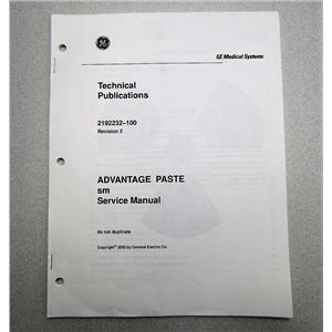 GE Medical 2192232-100 Rev 2 Advantage Paste Service Manual
