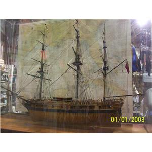 Boaters’ Resale Shop of TX 2107 2442.01 SAILING SHIP MODEL "ALERT 1793" IN GLASS