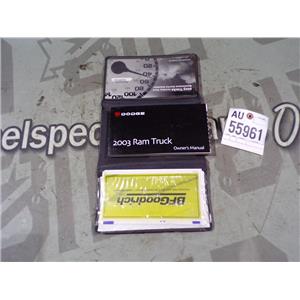 2003 DODGE RAM 1500 SLT 5.7 HEMI OEM OWNERS MANUAL WITH CASE