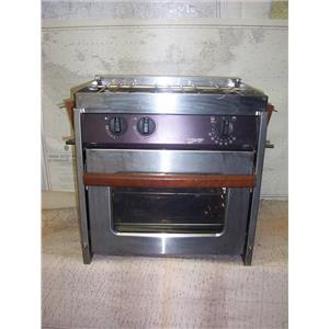 Boaters’ Resale Shop of TX 2111 5201.01 FORCE 10 PROPANE TWO BURNER STOVE/OVEN
